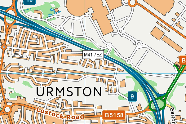 M41 7EZ map - OS VectorMap District (Ordnance Survey)