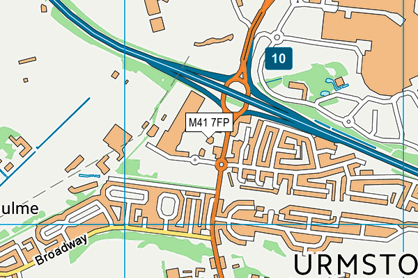 M41 7FP map - OS VectorMap District (Ordnance Survey)