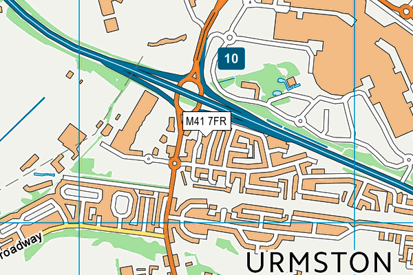 M41 7FR map - OS VectorMap District (Ordnance Survey)