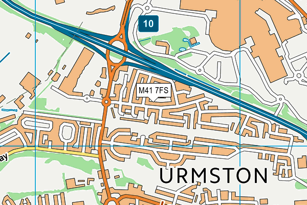 M41 7FS map - OS VectorMap District (Ordnance Survey)