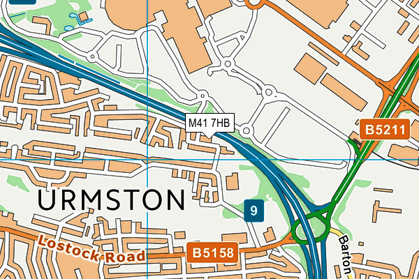 M41 7HB map - OS VectorMap District (Ordnance Survey)