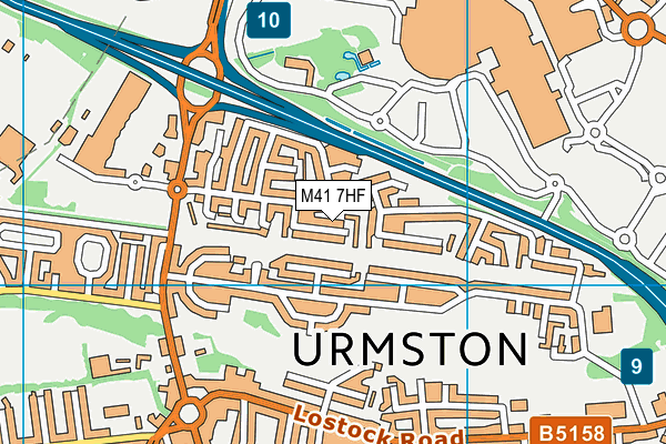 M41 7HF map - OS VectorMap District (Ordnance Survey)