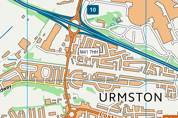 M41 7HH map - OS VectorMap District (Ordnance Survey)