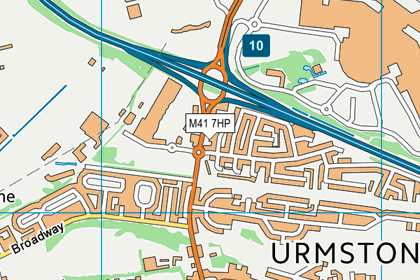 M41 7HP map - OS VectorMap District (Ordnance Survey)