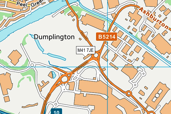 M41 7JE map - OS VectorMap District (Ordnance Survey)