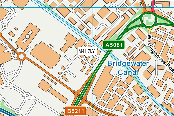 M41 7LY map - OS VectorMap District (Ordnance Survey)