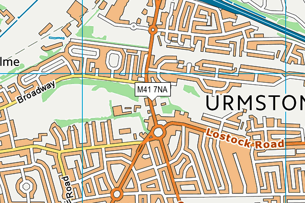 M41 7NA map - OS VectorMap District (Ordnance Survey)