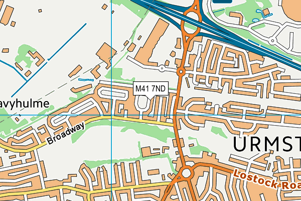 M41 7ND map - OS VectorMap District (Ordnance Survey)