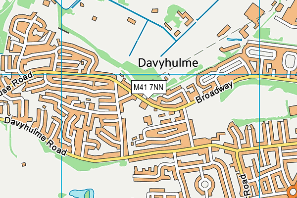 M41 7NN map - OS VectorMap District (Ordnance Survey)