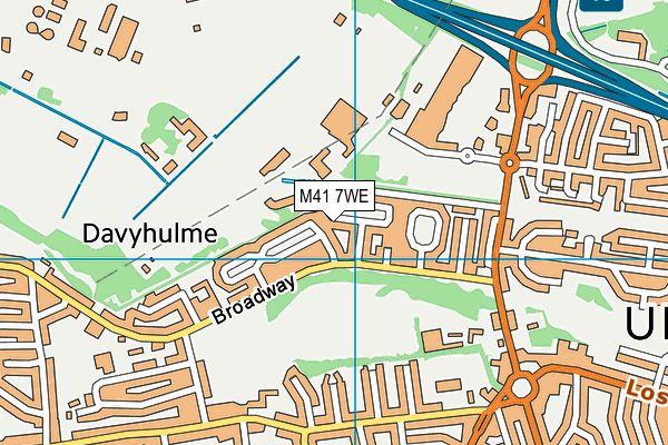 M41 7WE map - OS VectorMap District (Ordnance Survey)