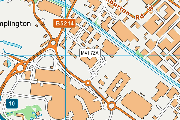 M41 7ZA map - OS VectorMap District (Ordnance Survey)