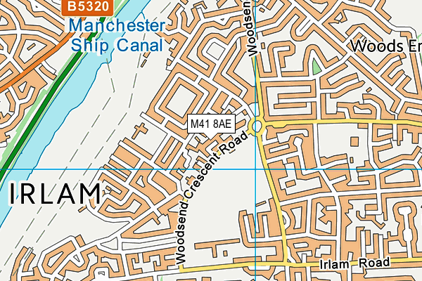 M41 8AE map - OS VectorMap District (Ordnance Survey)