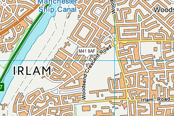 M41 8AF map - OS VectorMap District (Ordnance Survey)