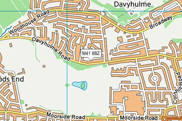 M41 8BZ map - OS VectorMap District (Ordnance Survey)