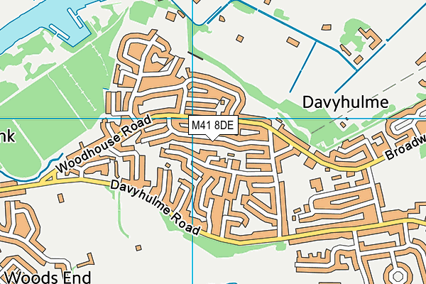 M41 8DE map - OS VectorMap District (Ordnance Survey)