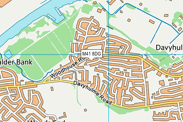 M41 8DG map - OS VectorMap District (Ordnance Survey)