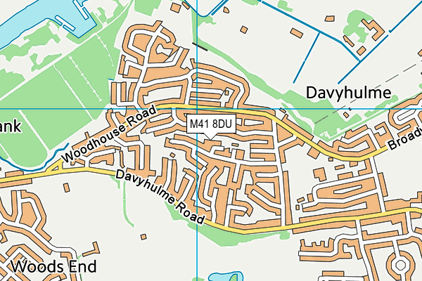 M41 8DU map - OS VectorMap District (Ordnance Survey)