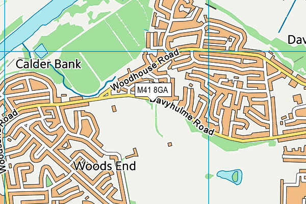 M41 8GA map - OS VectorMap District (Ordnance Survey)