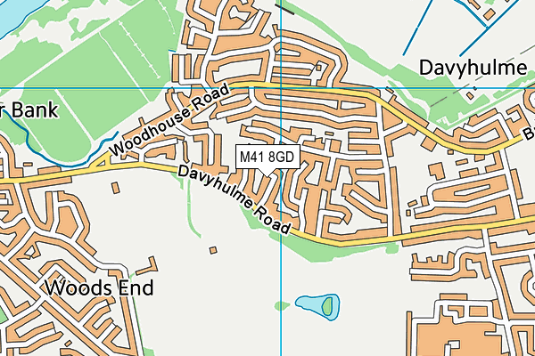 M41 8GD map - OS VectorMap District (Ordnance Survey)