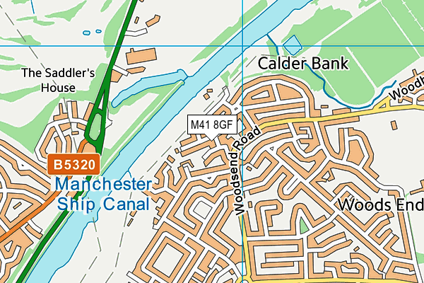 M41 8GF map - OS VectorMap District (Ordnance Survey)