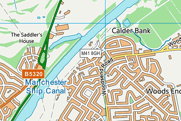 M41 8GH map - OS VectorMap District (Ordnance Survey)