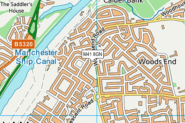 Woodsend Park map (M41 8GN) - OS VectorMap District (Ordnance Survey)