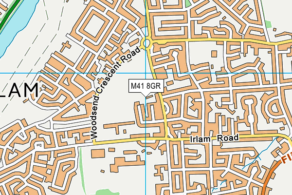 M41 8GR map - OS VectorMap District (Ordnance Survey)