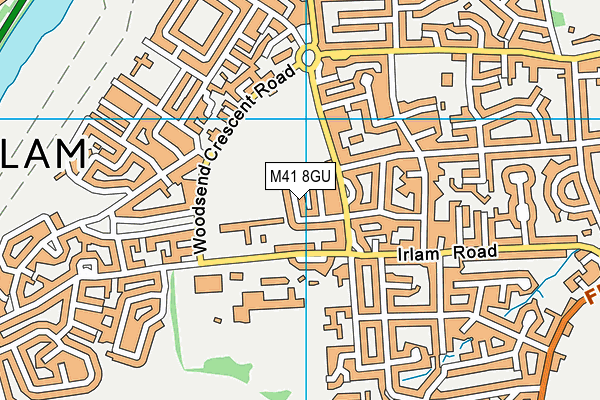 M41 8GU map - OS VectorMap District (Ordnance Survey)