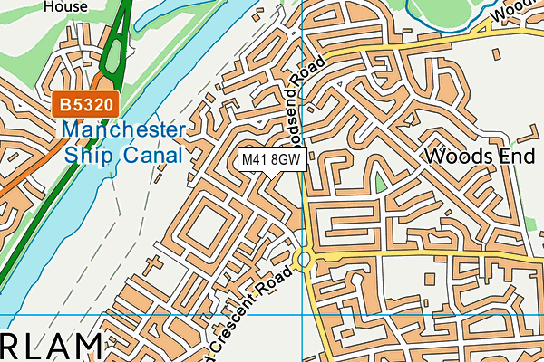 M41 8GW map - OS VectorMap District (Ordnance Survey)