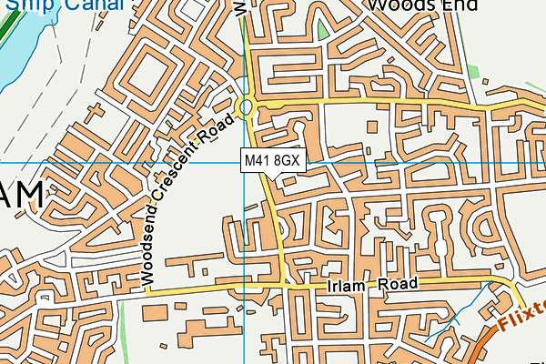 M41 8GX map - OS VectorMap District (Ordnance Survey)