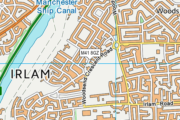 M41 8GZ map - OS VectorMap District (Ordnance Survey)