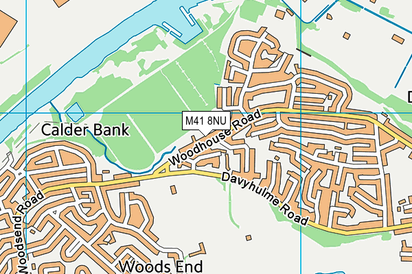 M41 8NU map - OS VectorMap District (Ordnance Survey)