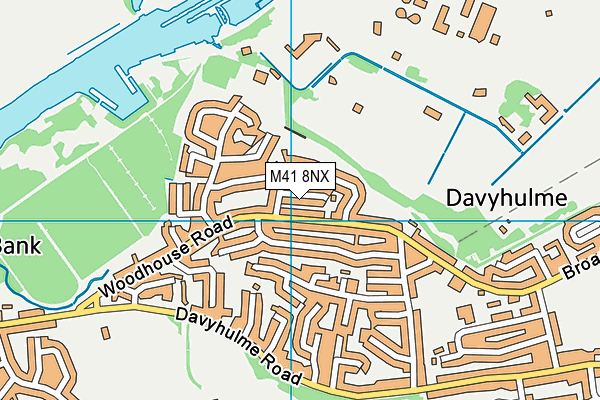 M41 8NX map - OS VectorMap District (Ordnance Survey)