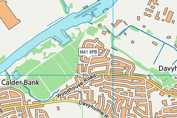 M41 8PB map - OS VectorMap District (Ordnance Survey)