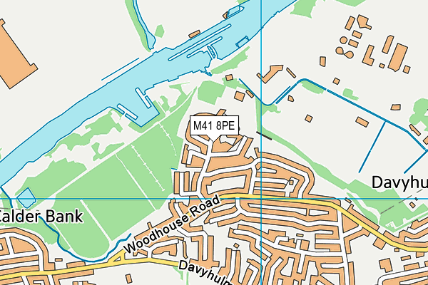 M41 8PE map - OS VectorMap District (Ordnance Survey)