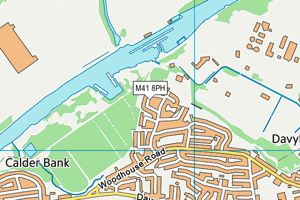 M41 8PH map - OS VectorMap District (Ordnance Survey)