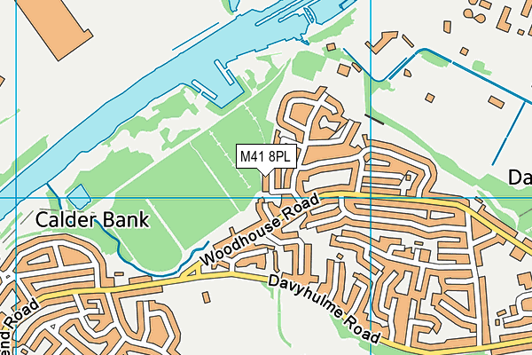 M41 8PL map - OS VectorMap District (Ordnance Survey)