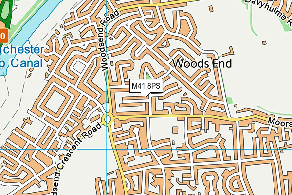 M41 8PS map - OS VectorMap District (Ordnance Survey)