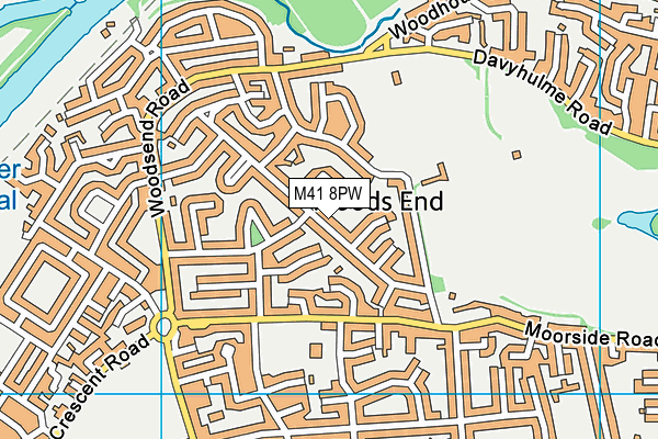 M41 8PW map - OS VectorMap District (Ordnance Survey)