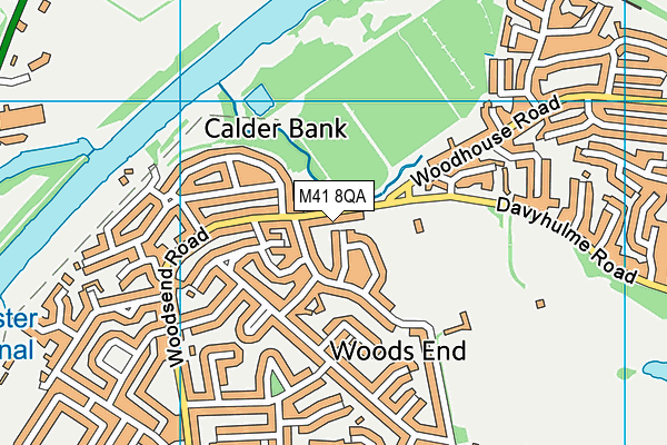 Afc Urmston Meadowside map (M41 8QA) - OS VectorMap District (Ordnance Survey)