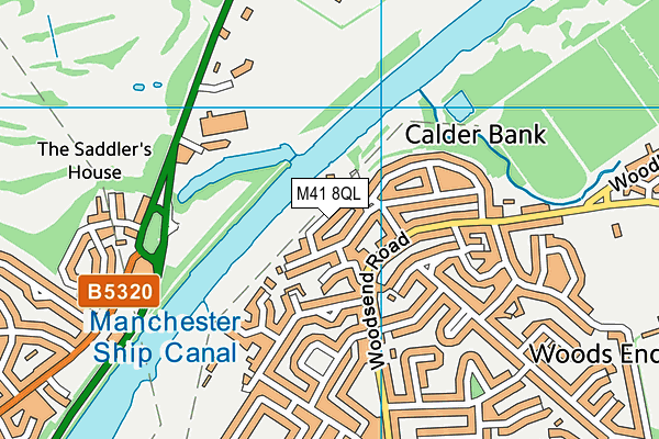 M41 8QL map - OS VectorMap District (Ordnance Survey)