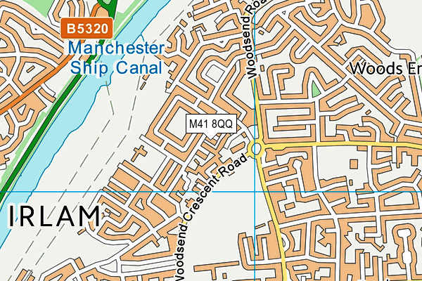 M41 8QQ map - OS VectorMap District (Ordnance Survey)