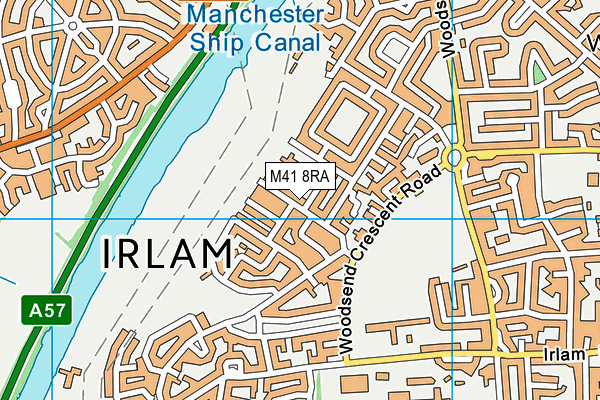 M41 8RA map - OS VectorMap District (Ordnance Survey)