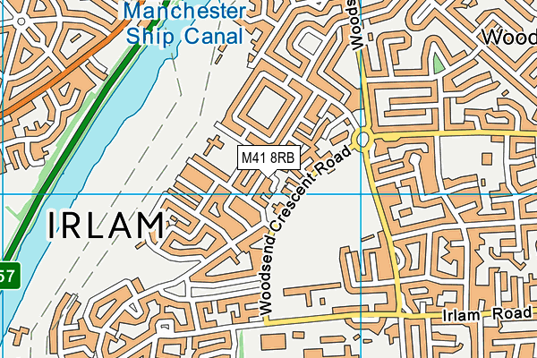 M41 8RB map - OS VectorMap District (Ordnance Survey)