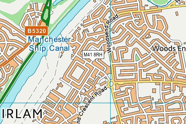M41 8RH map - OS VectorMap District (Ordnance Survey)