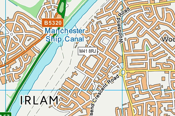 M41 8RJ map - OS VectorMap District (Ordnance Survey)