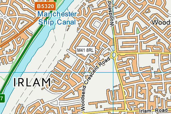 M41 8RL map - OS VectorMap District (Ordnance Survey)