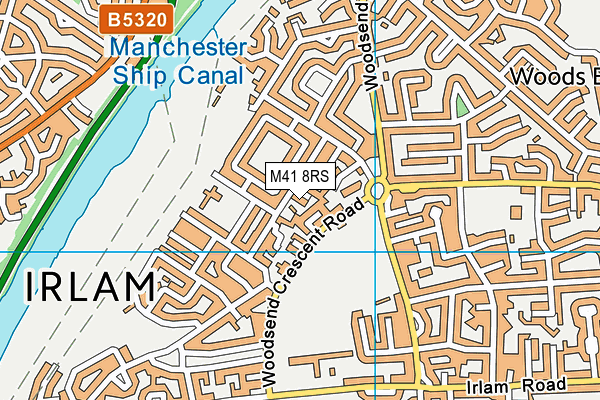 M41 8RS map - OS VectorMap District (Ordnance Survey)