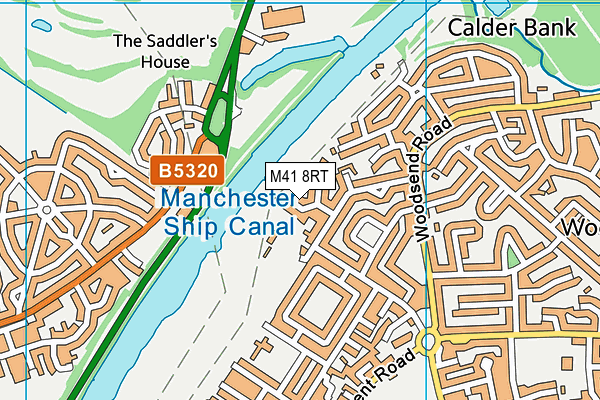 M41 8RT map - OS VectorMap District (Ordnance Survey)