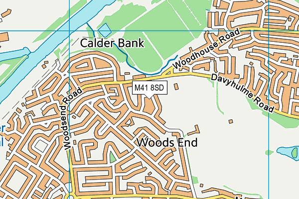 M41 8SD map - OS VectorMap District (Ordnance Survey)